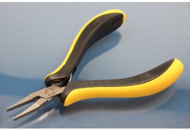 Extra Slim Flat Nose Plier without serration, with spring, 130mm