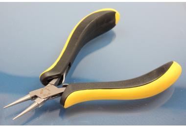 Extra Slim Round Nose Plier without serration, with spring, 130mm