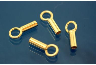 Wire end A1,8mm x I1,4mm 925/- Silver gold plated