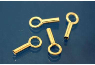 Wire end A1,4mm x I1,0mm 925/- Silver gold plated