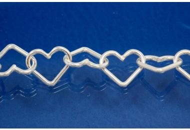 Heart chain 6 mm 925/- Silver