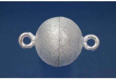 Magnetverschluss 925/- Silber satiniert  14mm