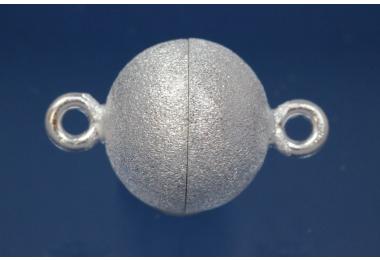 Magnetverschluss 925/- Silber satiniert  16mm