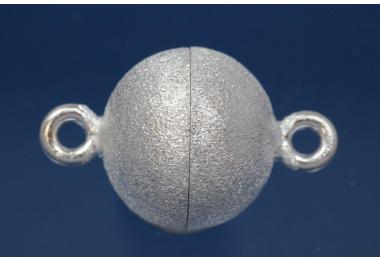 Magnetverschluss 925/- Silber satiniert  18mm