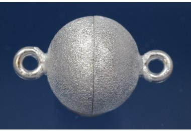 Magnetverschluss 925/- Silber satiniert  20mm