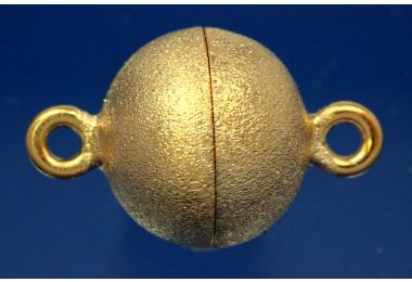 Magnetverschluss 925/- Silber satiniert vergoldet 20mm