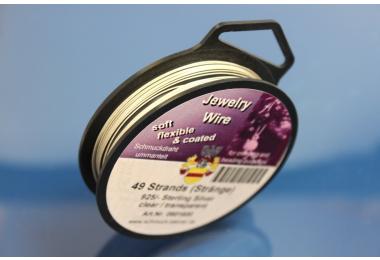 Spool 925/- Silver wire rope 49-strands 0,60mm
