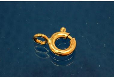 Spring ring 5,5mm 333/- Gold, heavy