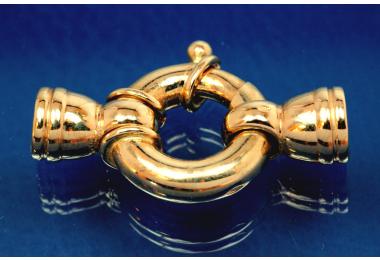 Big solid spring ring 18mm 585/- Gold