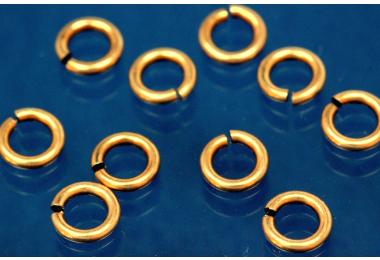 Jump rings round open 4,5mm x 0,8mm 333/- gold
