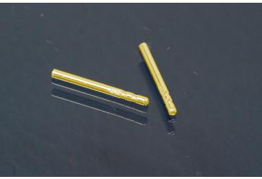 Ear stud 925/- Silver gold plated  0,9 x L 10mm (2 notch)