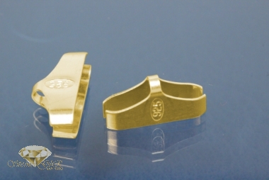 Kautschukenden 925/- Silber vergoldet 15,0mm