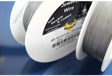 Jewelry wire stainless steel coated  305m spool 0,45mm  49 strands clear