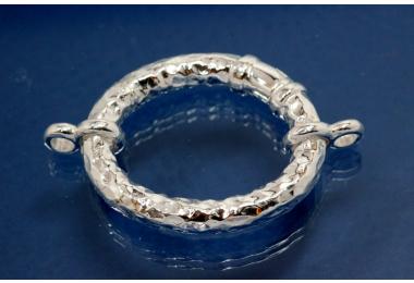 Chain shortener 925/- Silver hammered with 2 x rollo Oval 20x17 thickness 3,5mm