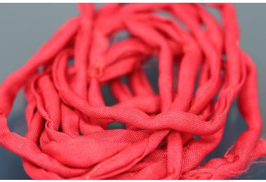 Habotai-Silk-Cord, 110cm long, 3mm, garnet