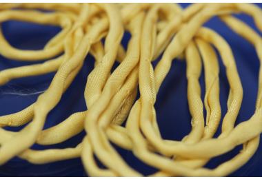 Habotai-Silk-Cord, 110cm long, 3mm, yellow