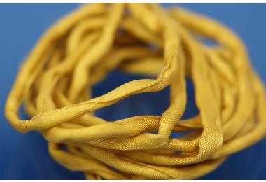 Habotai-Silk-Cord, 110cm long, 3mm, dark yellow