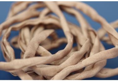 Habotai-Seidenband, 110cm lang, 3mm, beige