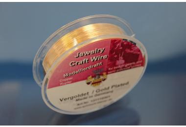 Craft Wire (Copper Wire) gold plated 0,40 mm spool of 15m