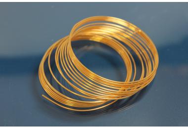 Schmuckbasteldraht bzw. Modellierdraht vergoldet 1,0 mm Ring  4m