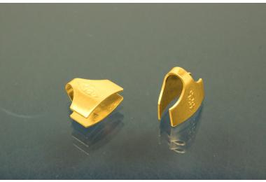 Rubber end caps 925/- Silver gold plated 8,0mm