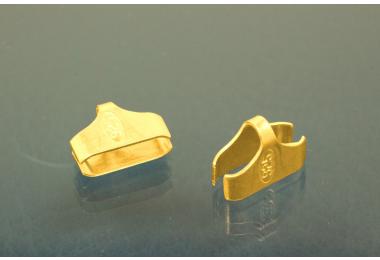Rubber end caps 925/- Silver gold plated 10,0mm