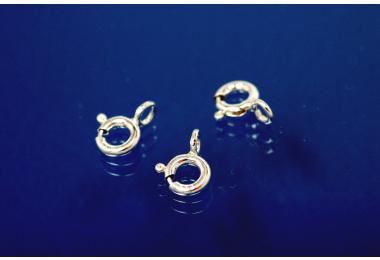 Spring Ring with open Ring 5 mm 925/- Silver