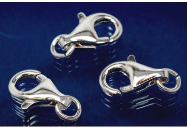 Trigger Clasp with open Ring 16 mm 925/- Silver