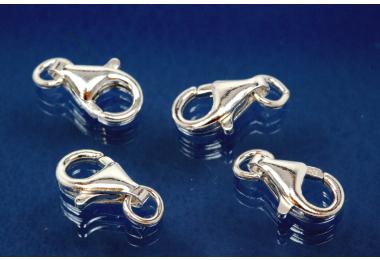Trigger Clasp with open Ring ca 11,00 x 7,50mm 925/- Silver