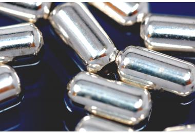 Zylinder poliert 925/- Silber  5,0mm x 10,0mm