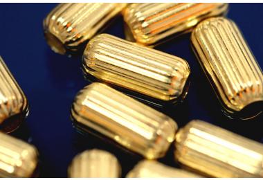 Zylinder gerieft 925/- Silber � 5,0mm x 10,0mm