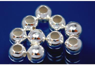 Bead heavy qualitiy polished 925/- Silver 5mm hole 2,2mm