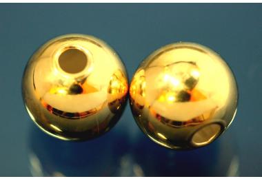 Kugeln schwer poliert 925/- Silber vergoldet �10mm