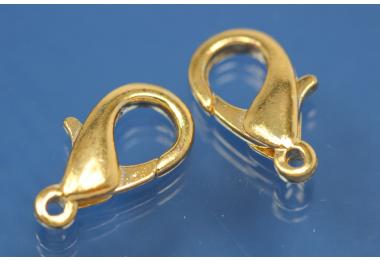 Trigger clasp metal alloy gold color,16mm