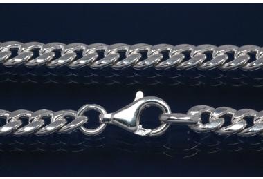 curb chain 925/- silver 50cm long approx. 4,4mm polished
