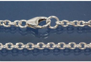 Round Anchor Chain necklace 3,8mm 925/- Silver with trigger clasp, Length 75cm