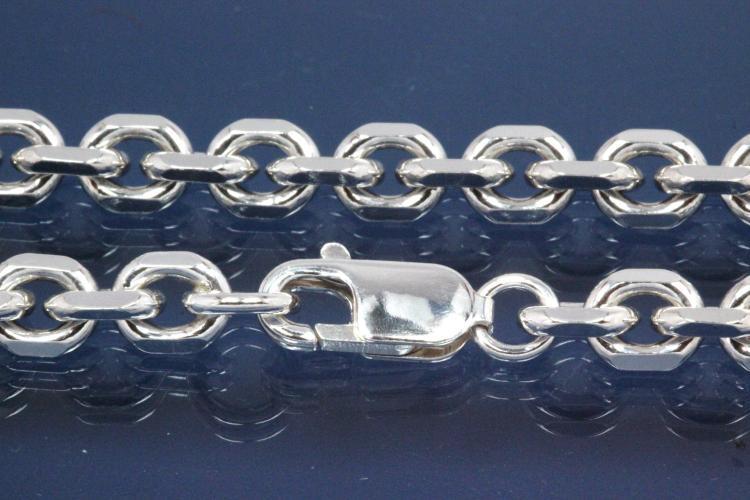 Halskette Ankerkette 925/- Silber diamantiert, Breite ca. 6,9mm, Lnge ca. 45cm