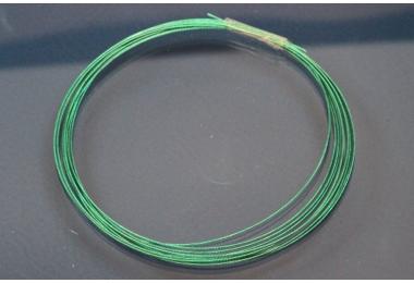 2m ring jewelry wire  0,45mm, green, 7 strands