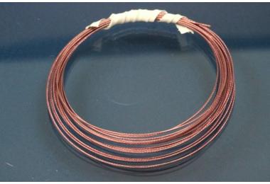 2m ring jewelry wire  0,45mm, pink, 7 strands