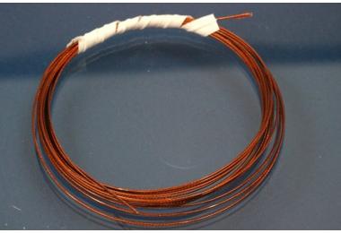 2m ring jewelry wire  0,45mm, brown, 7 strands