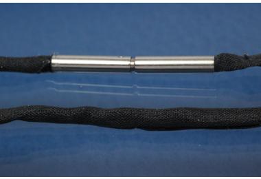 Collier, Habotaiseiden schwarz 3mm, mit Edelstahl Bajonettverschluss, Lnge 54cm