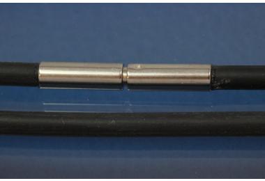 Kautschukreif 2mm, mit Bajonettverschluss Edelstahl, Lnge 50cm