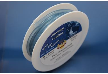 5m rubber cord on spool, light blue, 3mm