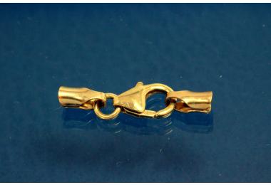 1,5 mm combi clasp 925/- Silver gold plated
