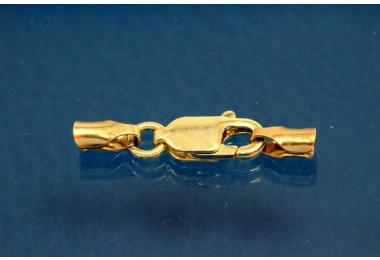 1,5 mm Kombiverschluss 925/- Silber vergoldet