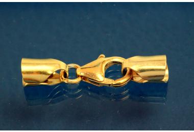4 mm combi clasp 925/- Silver gold plated
