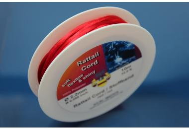 10m spool Rattail Cord ca. 2,2mm, red