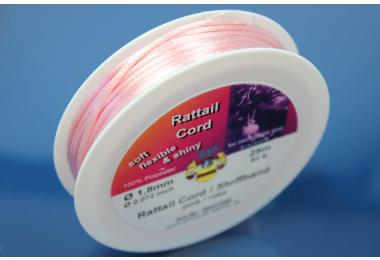 25m spool Rattail Cord ca. 1,8mm, pink