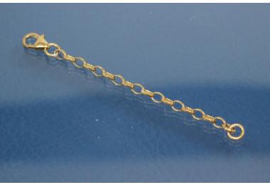 Extension chain, length approx. 6cm, 925/- Silver gold plated