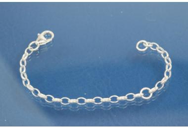 Extension chain with additional ring, length approx. 10cm, 925/- Silver